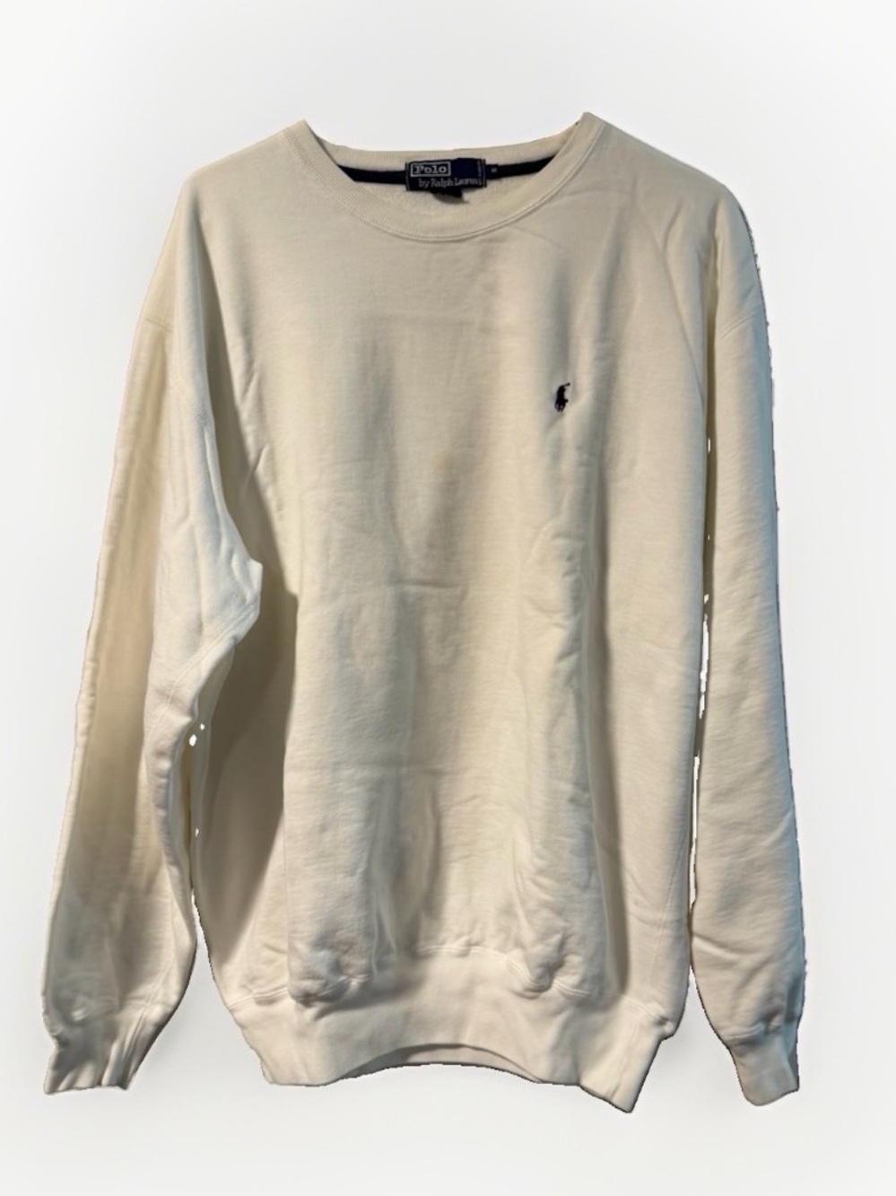 Ralph Lauren Cream Crewneck Sweatshirt with Embroidered Pony